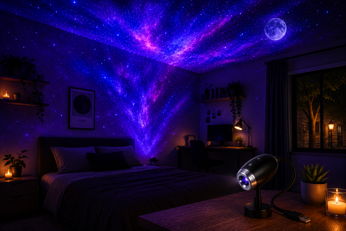 Habitación con galaxia
